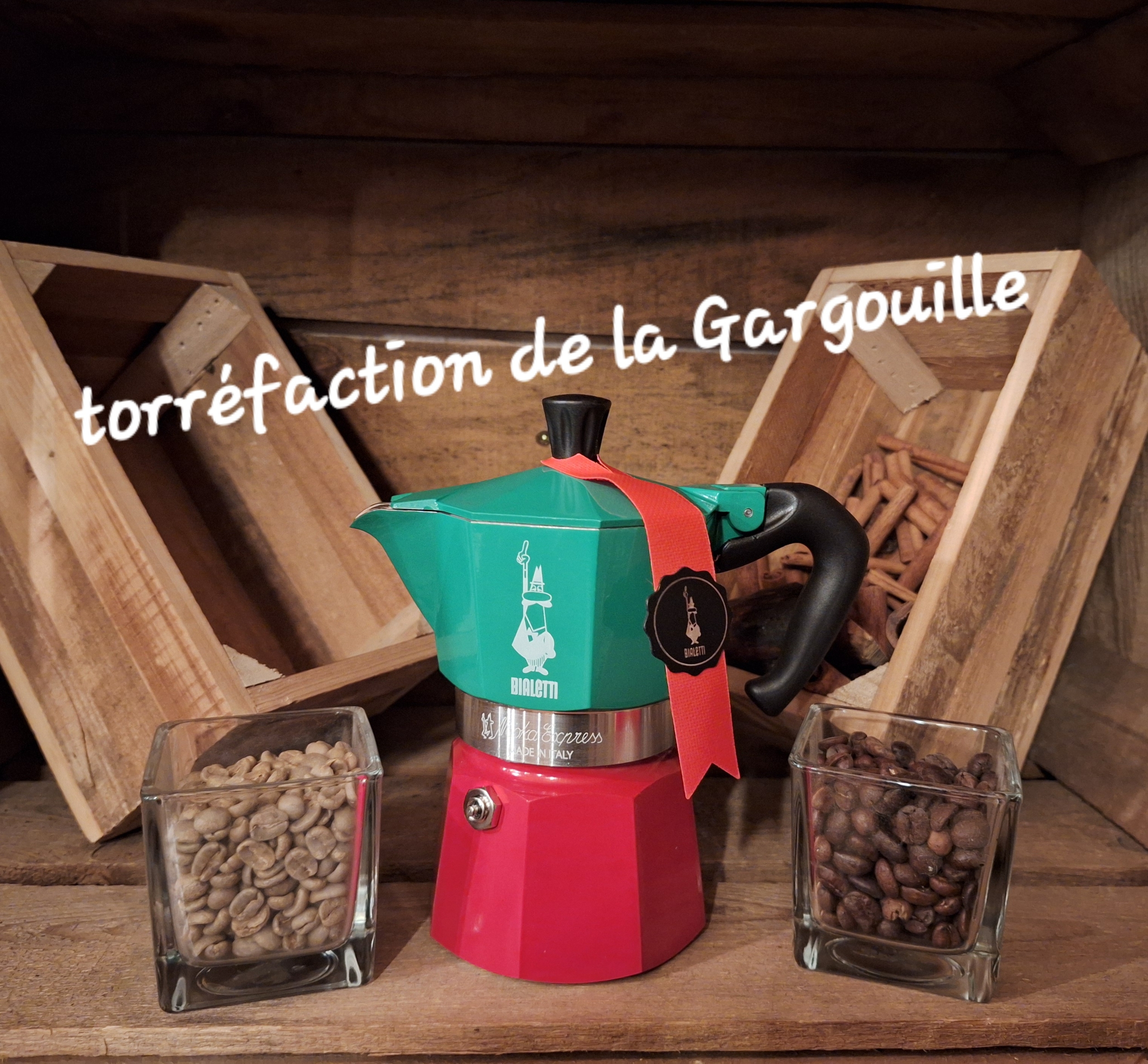 Cafetière Italienne Bialetti 3 Tasses Aluminiun - 250g Café Offert