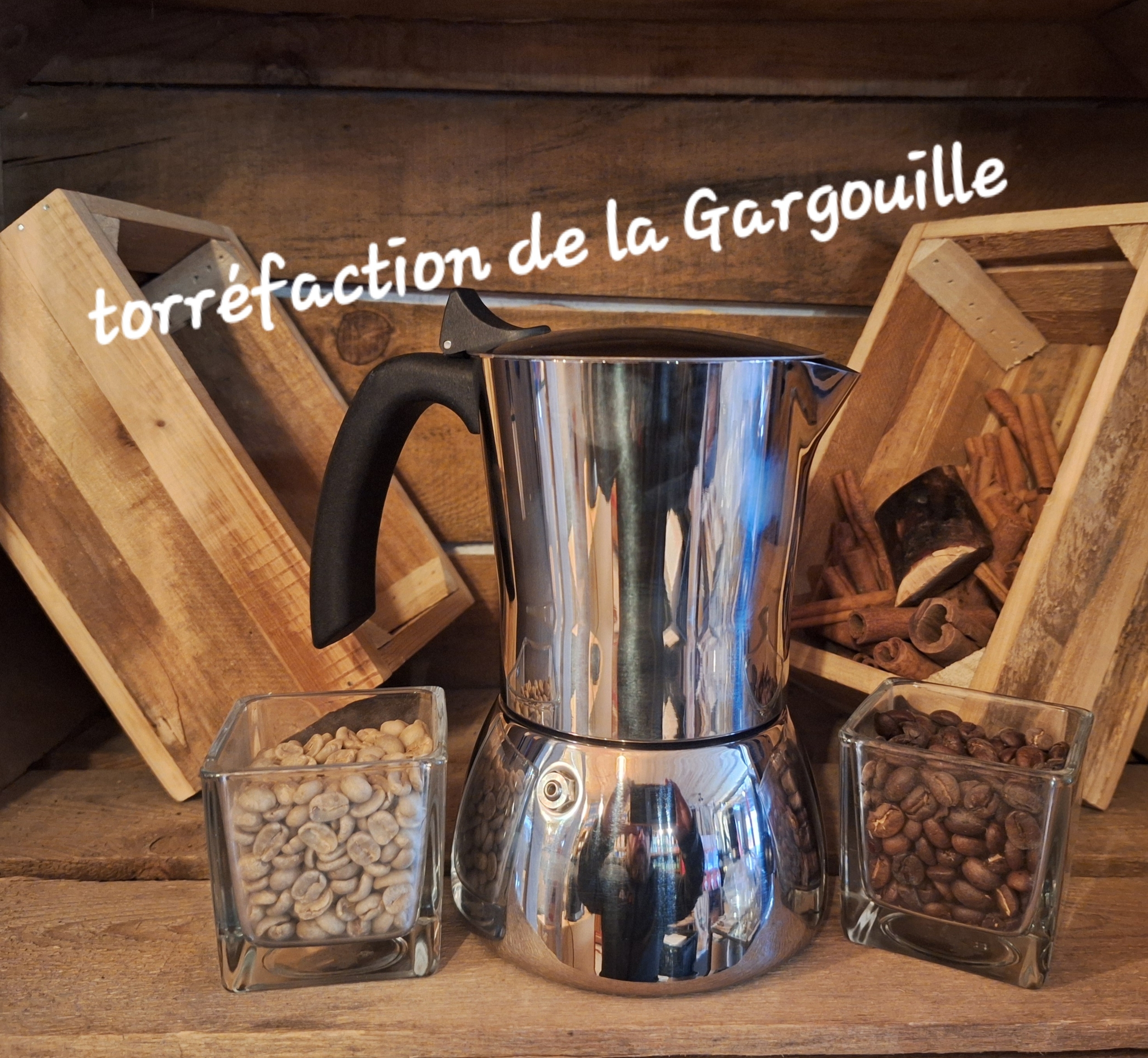 Cafetière Italienne Perla 6 Tasses Inox - 250g Café Offert + Livraison