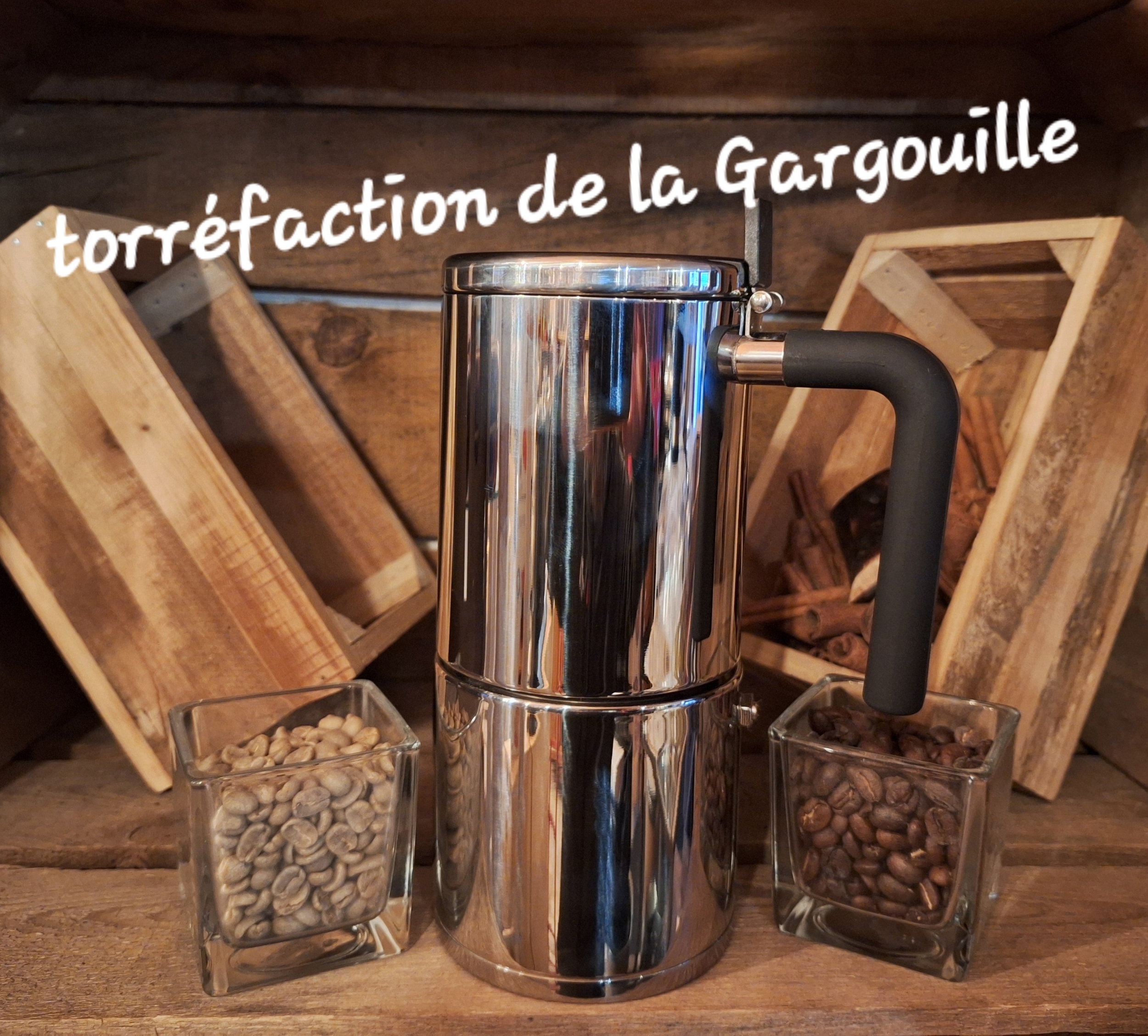 Cafetière Italienne Bali 6 Tasses Inox - 250g Café Offert + Livraison