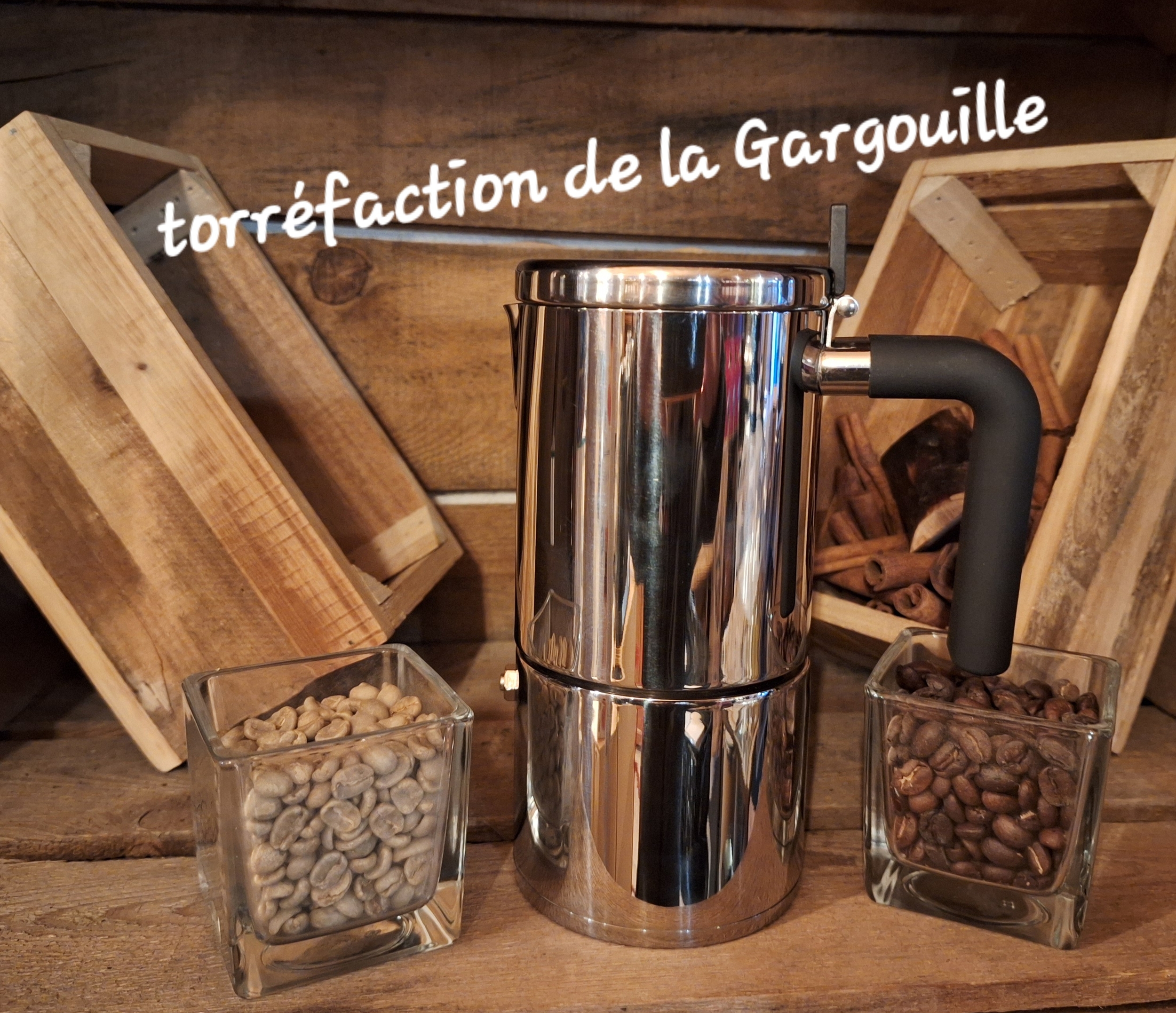 Cafetière Italienne Bali 4 Tasses Inox - 250g Café Offert + Livraison
