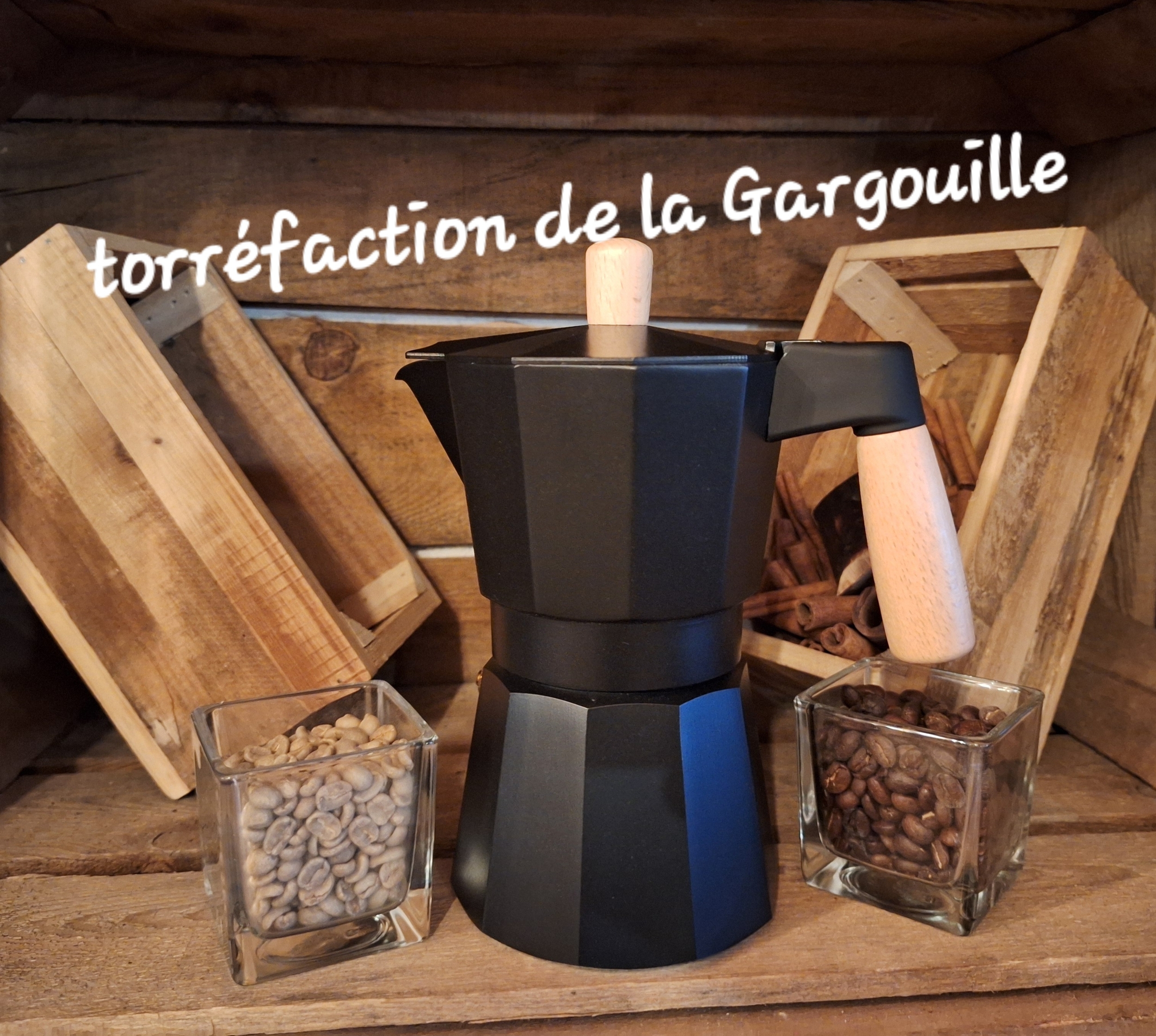Cafetière Italienne Market 6 Tasses Aluminun - 250g Café Offert