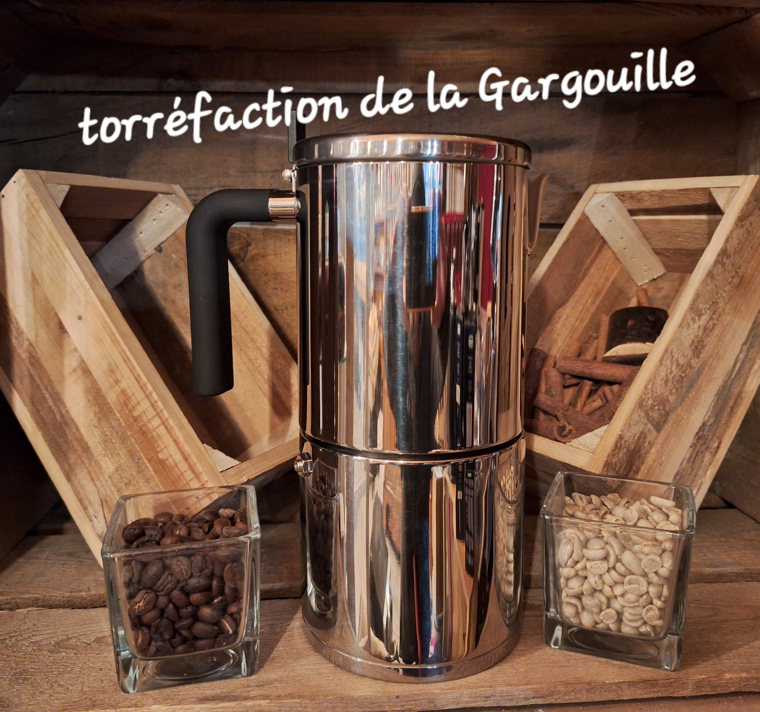 Cafetière Italienne Bali 10 Tasses Inox - 250g Café Offert + Livraison