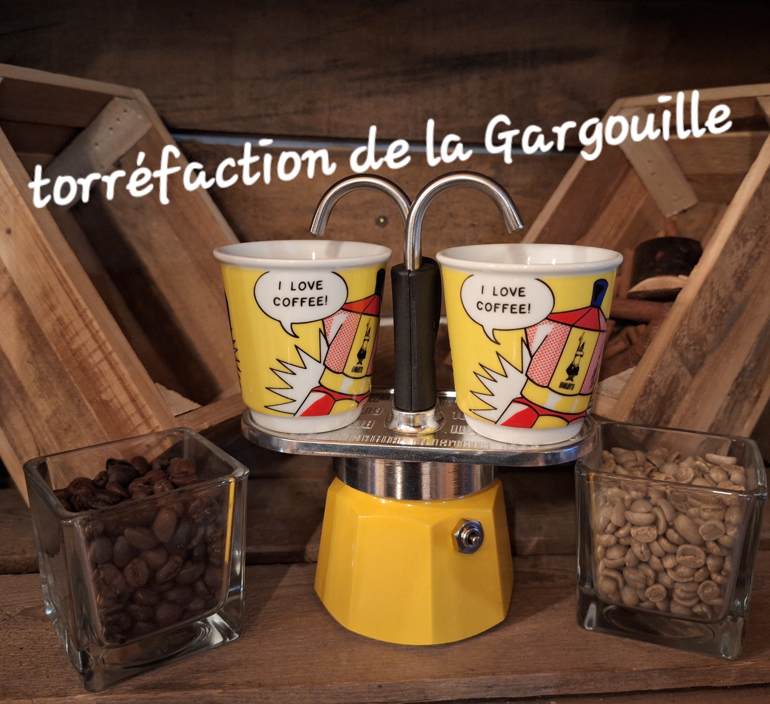 Cafetière Italienne Mini Express 2 Tasses Aluminiun - 250g Café Offert + Livraison