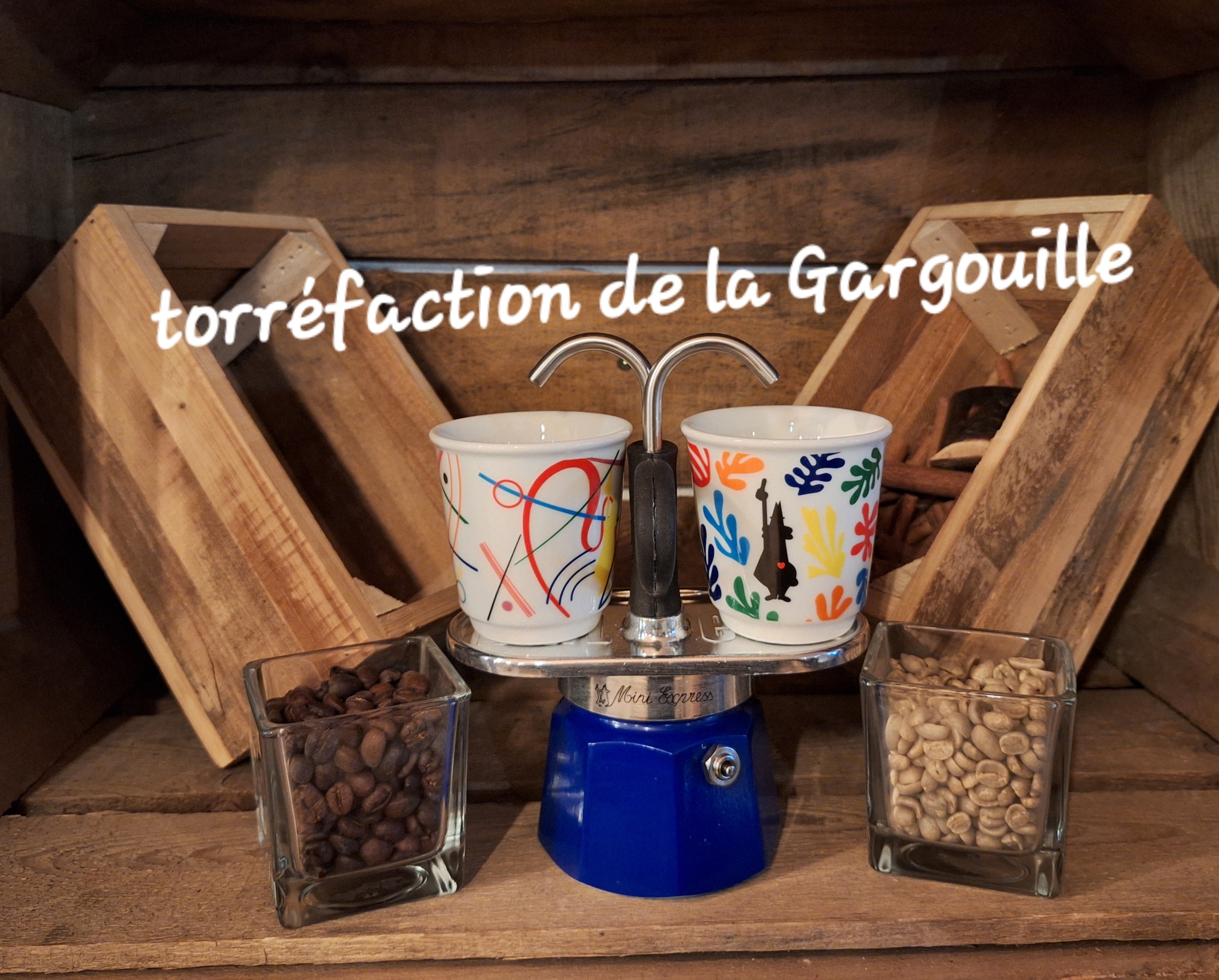 Cafetière Italienne Mini Express 2 Tasses Aluminiun - 250g Café Offert + Livraison