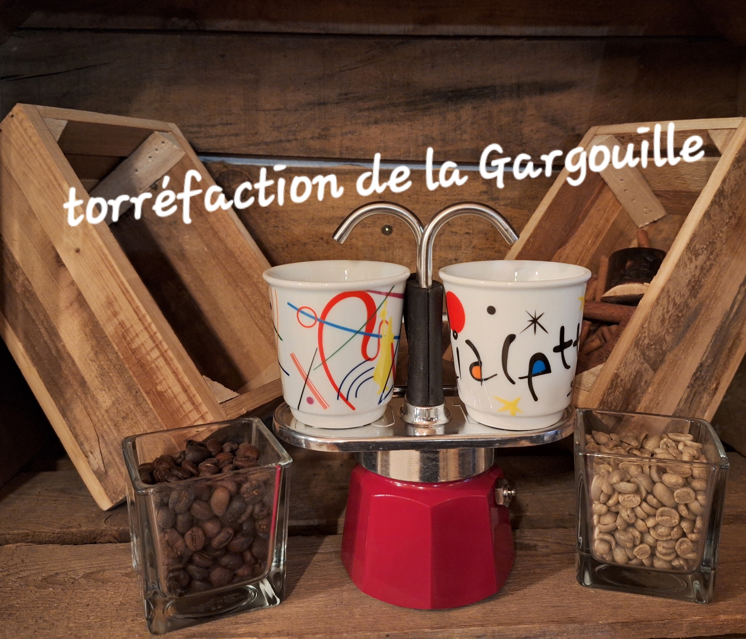 Cafetière Italienne Mini Express 2 Tasses Aluminiun - 250g Café Offert + Livraison