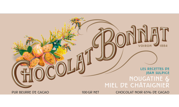 Chocolat Noir Nougatines & Miel de Châtaignier
