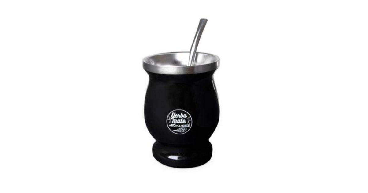 Delicatino Maté Kit Petit (Tasse à maté en céramique bombilla en Acier Inoxydable