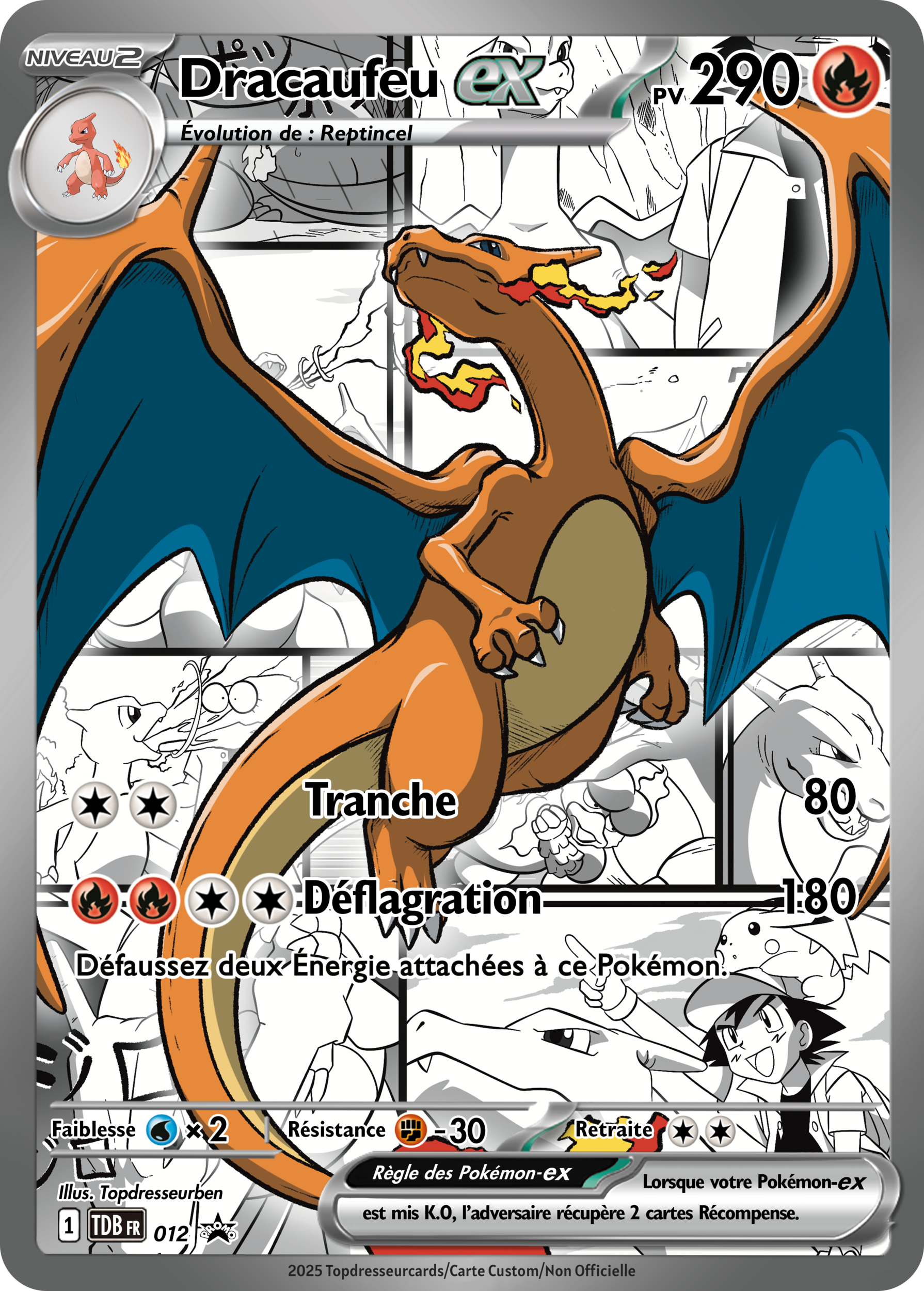 012 Dracaufeu manga V2 SV promo 012 impression