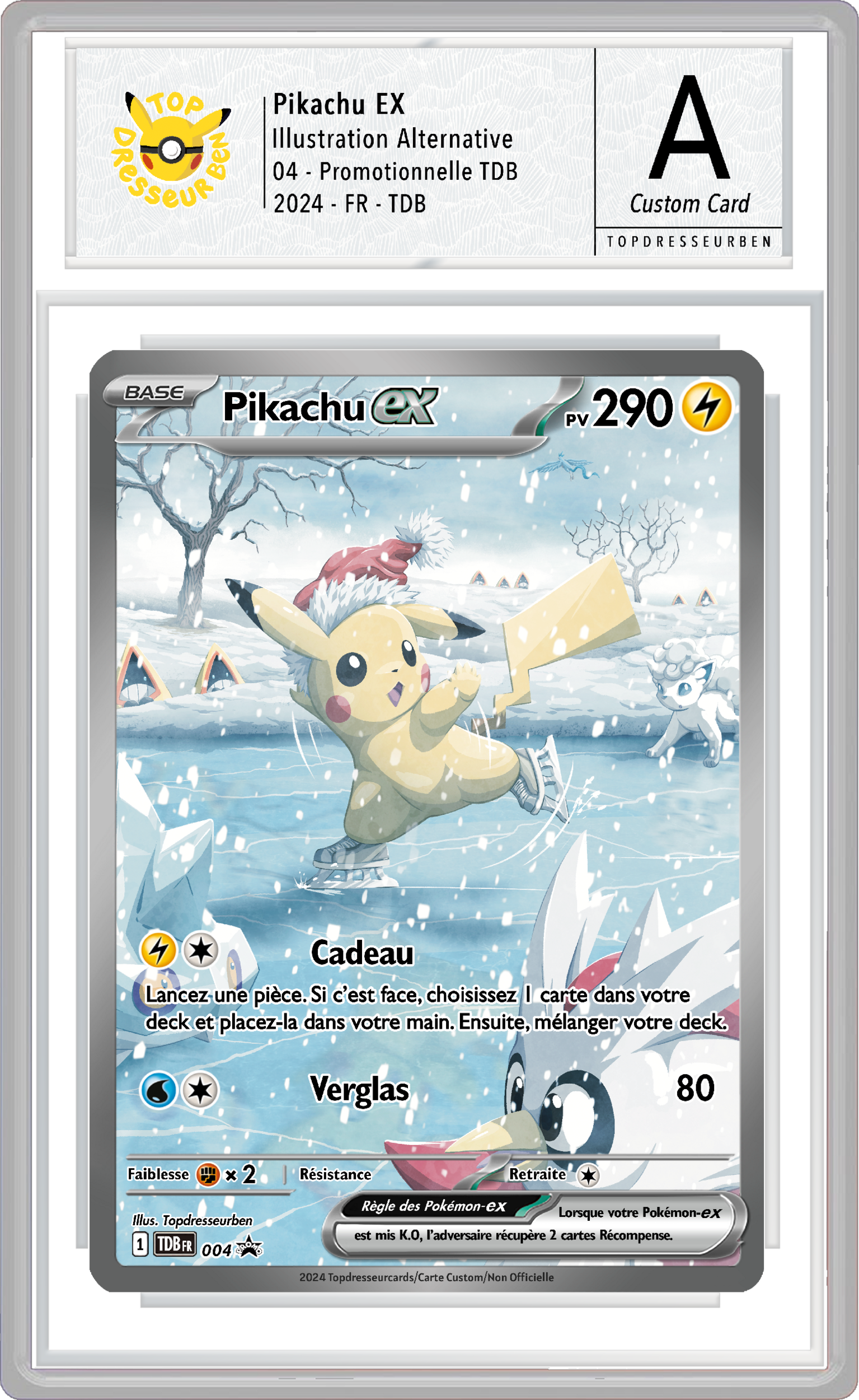 pikachu promo 004 sous boitier topdresseurben