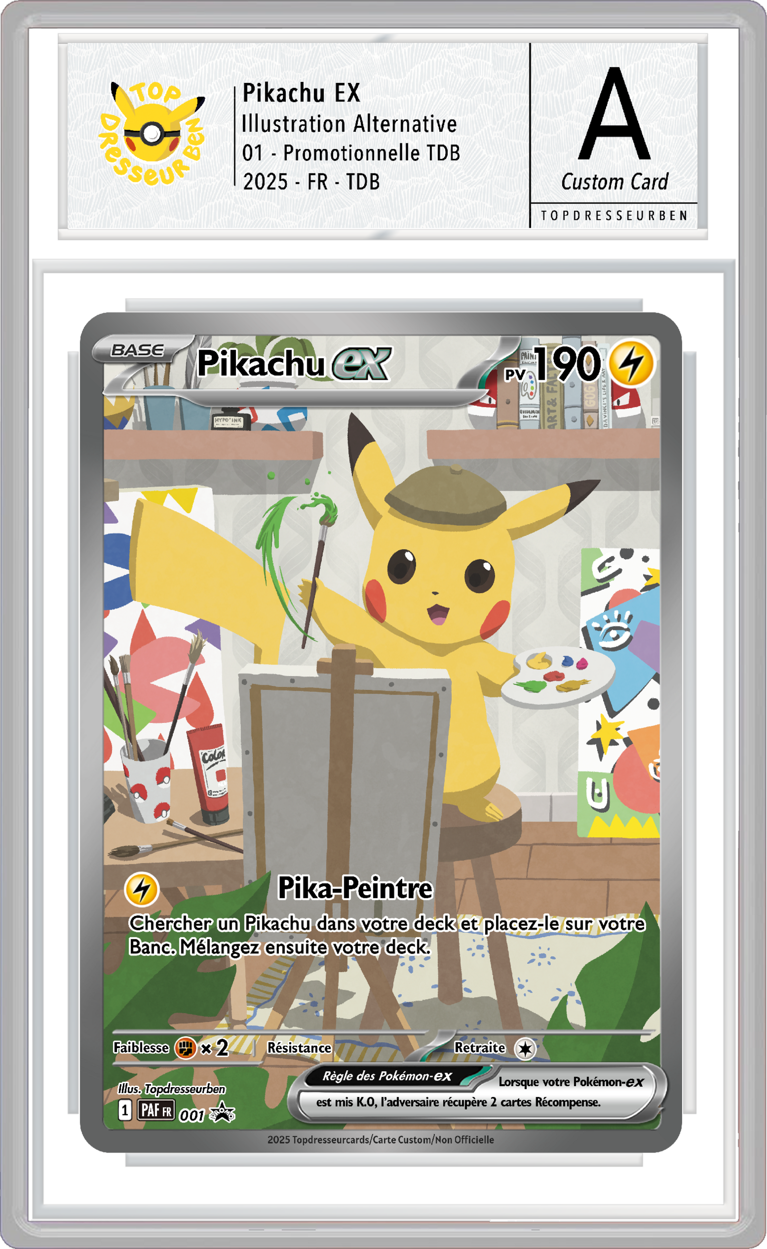 pikachu promo 001 sous boitier topdresseurben