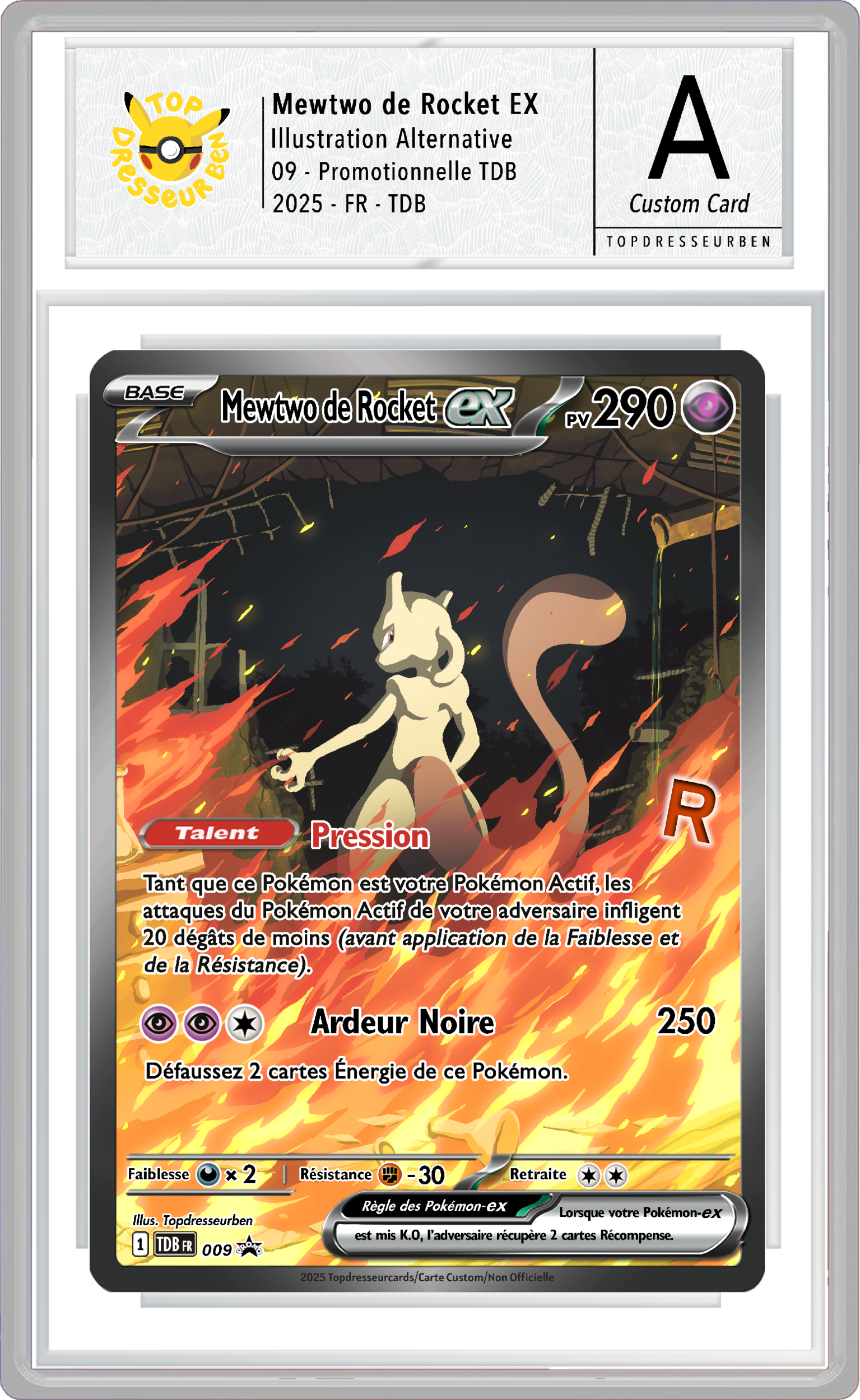 mewtwo rocket promo 009 sous boitier topdresseurben