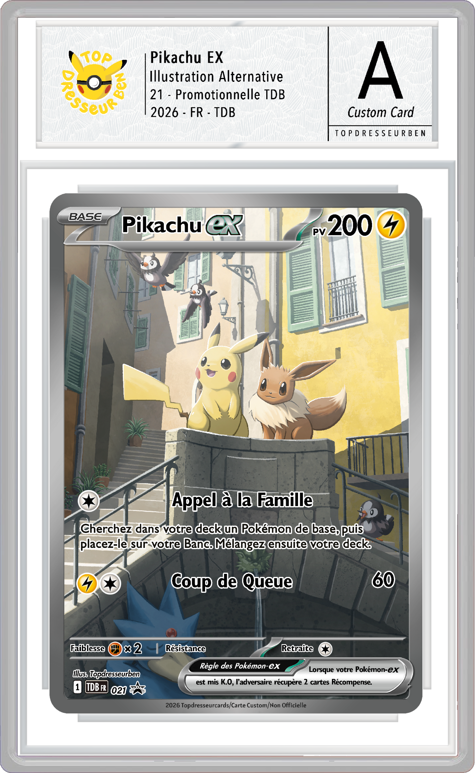 pikachu promo 021 sous boitier topdresseurben