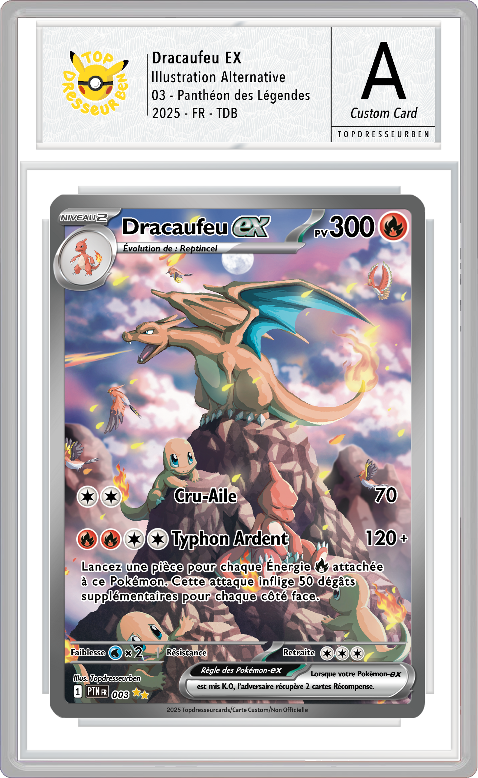 dracaufeu pantheon sous boitier topdresseurben