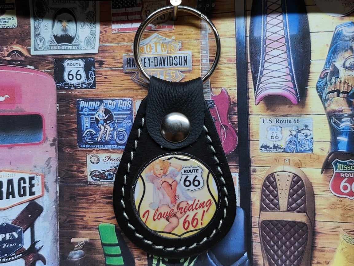 Porte-clés Route 66 Style Pin-up