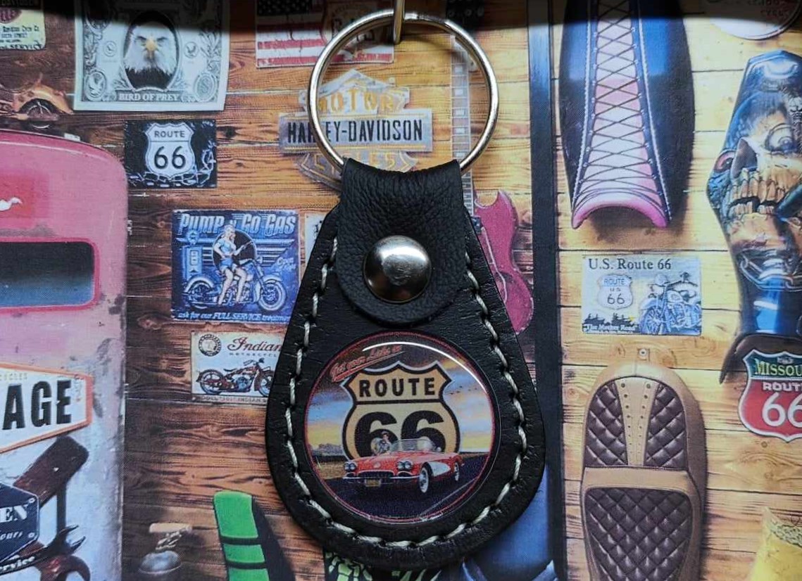 Porte-clés Route 66 Corvette