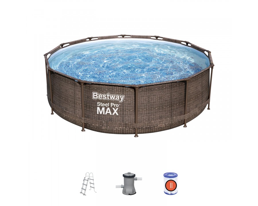 piscine-hors-sol-steel-pro-max-ronde-effet-rotin-366-x-100-cm-avec-echelle-pompe-et-cartouche-de-filtration