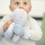 peluche hochet poulpe pieuvre bleu 25 cm