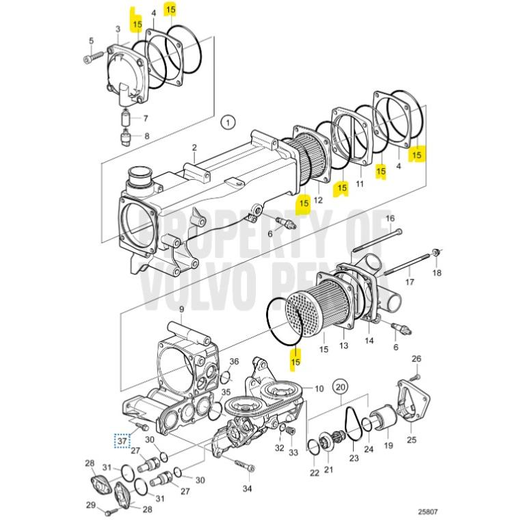 Joint d'échangeur 3838406 VOLVO PENTA en vente chez PRO BOAT