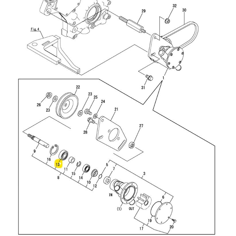 Roulement - YANMAR MARINE