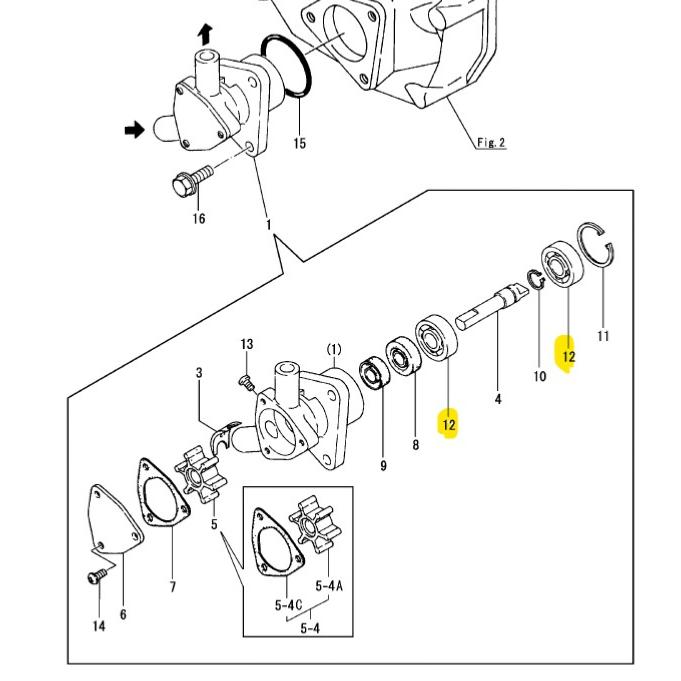 Roulement - YANMAR MARINE