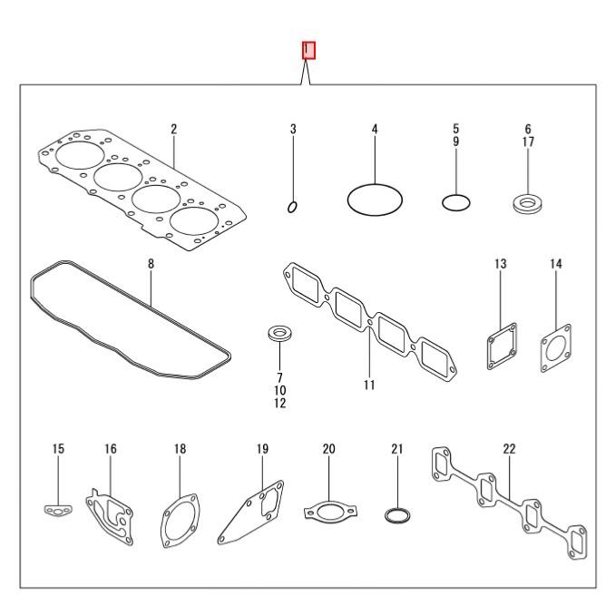 Pochette de joints 4JH4-TE - YANMAR MARINE