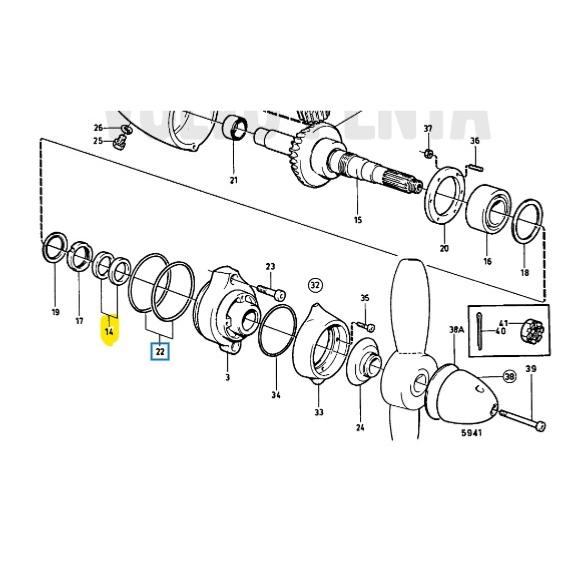 Bague d\'étanchéité - VOLVO PENTA
