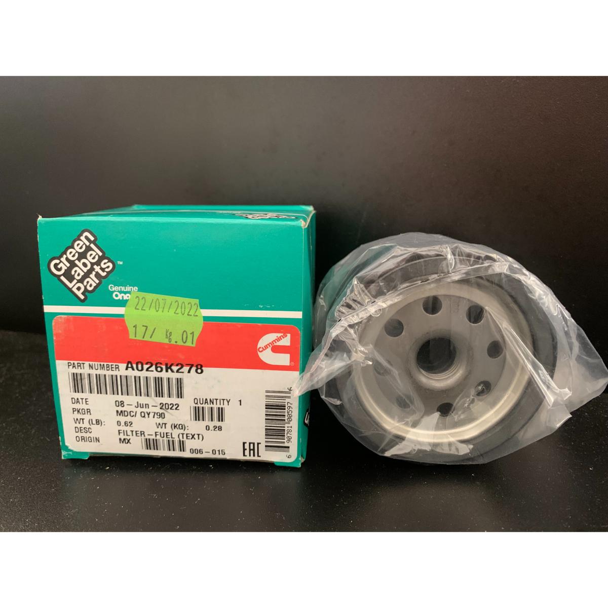Filtre à GO - CUMMINS-ONAN