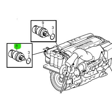 Capteur pression / Carburant - VOLVO PENTA