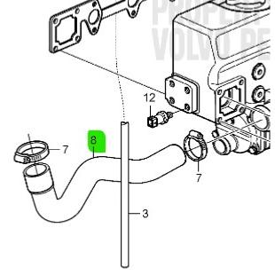 Durite eau de mer - VOLVO PENTA
