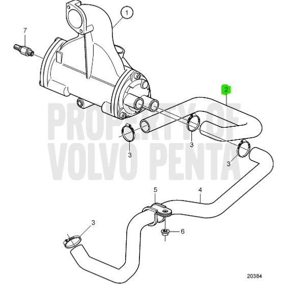 Joint D'échappement Volvo Penta / Mercruiser – XRmarine – Neuf 3852468 27-8M2000819