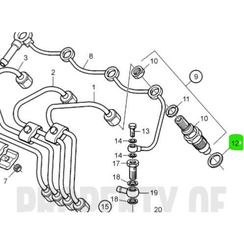 859835 joint pipe eau coude échappement moteur VOLVO PENTA D2-50 D2-55 MD22