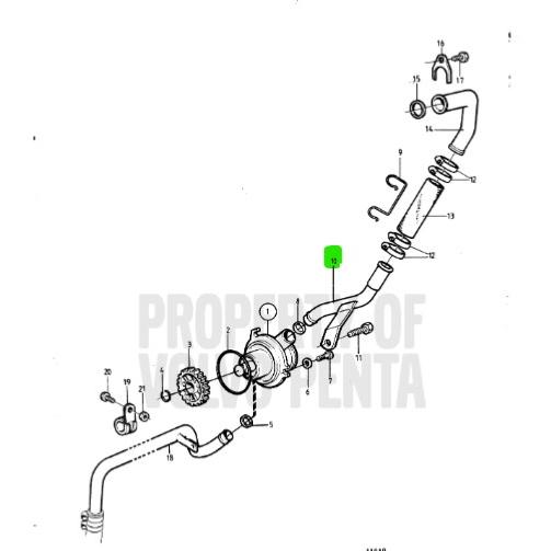 Tube de refroidissement - VOLVO PENTA