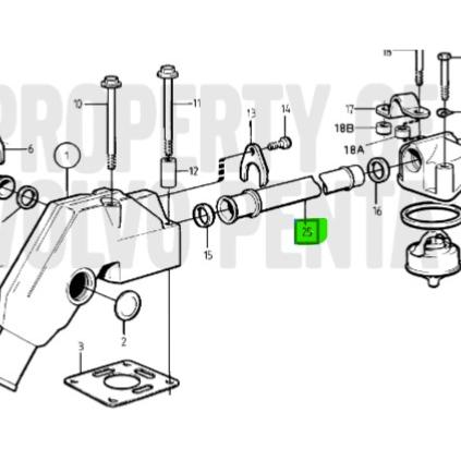 Tube de refroidissement - VOLVO PENTA