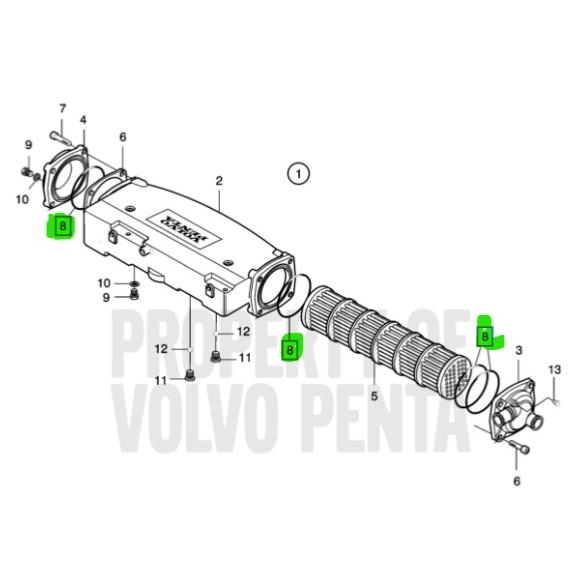 Joint échangeur - VOLVO PENTA
