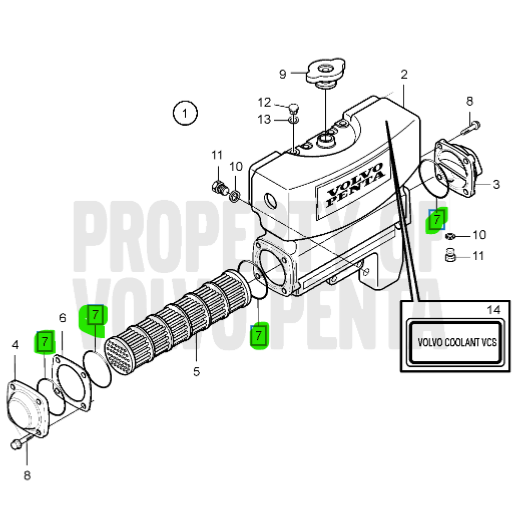 Joint échangeur - VOLVO PENTA