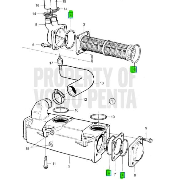 Joint torique Refroidisseur d\'huile - VOLVO PENTA