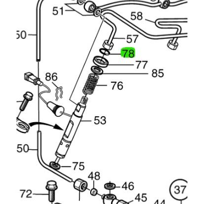 Joint torique injecteur - VOLVO PENTA