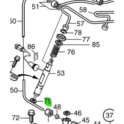 Joint torique injecteur - VOLVO PENTA