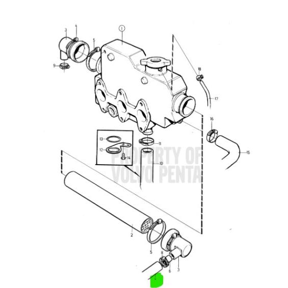 Durite caoutchouc - VOLVO PENTA