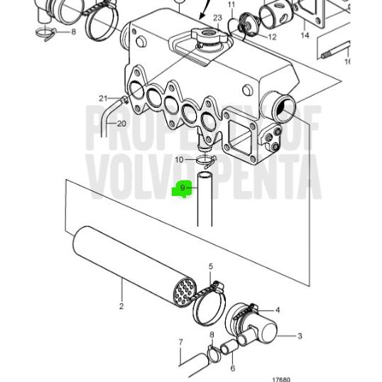 Durite caoutchouc - VOLVO PENTA