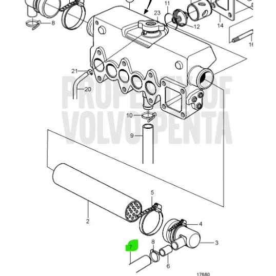 Durite caoutchouc - VOLVO PENTA