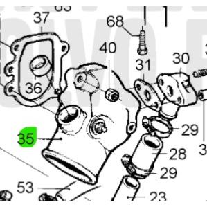 Coude d\'échappement - VOLVO PENTA