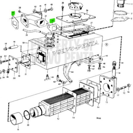 Joint d\'échangeur - VOLVO PENTA