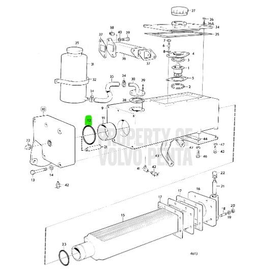 Joint torique d\'échangeur - VOLVO PENTA
