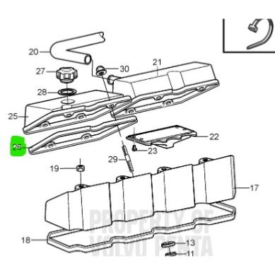 Joint de cache culbuteur - VOLVO PENTA