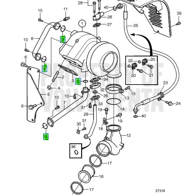 Joint torique - VOLVO PENTA