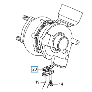 Joint de descente de turbo - VOLVO PENTA
