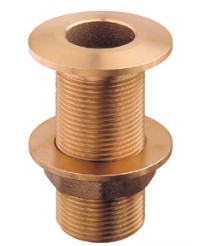 Passe coque droit fileté - Bronze