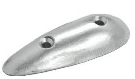 Plaque profilée ovale - Anode Zinc