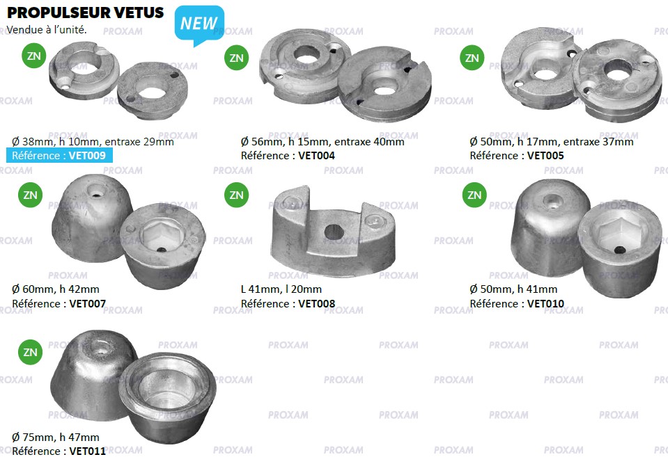 Propulseur VETUS - Anode zinc